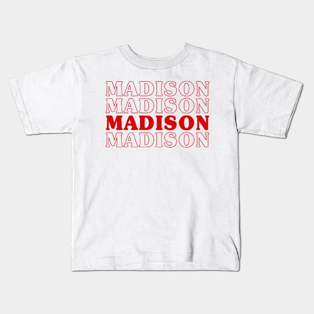 University of Wisconsin-Madison Kids T-Shirt by sydneyurban